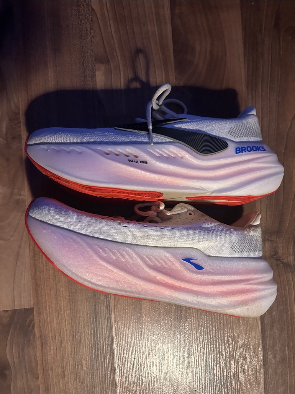 Brooks women’s Lightweight White Running Shoes with Orange Accents